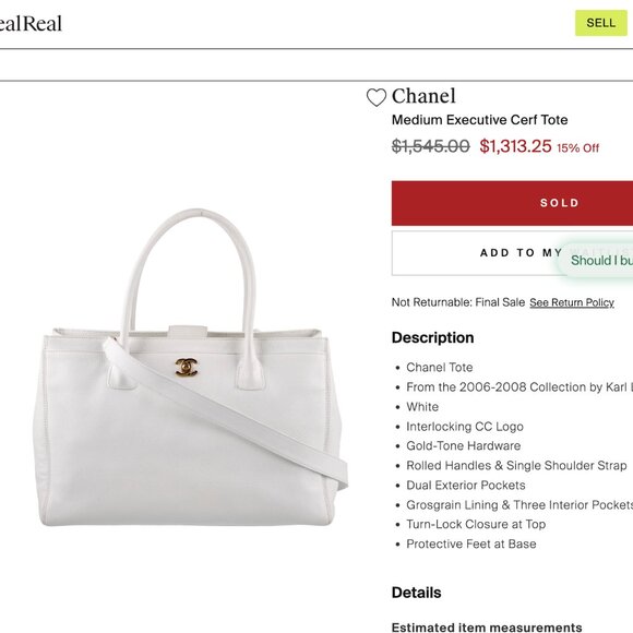 Chanel Cerf Exec Tote bag - Picture 15 of 16